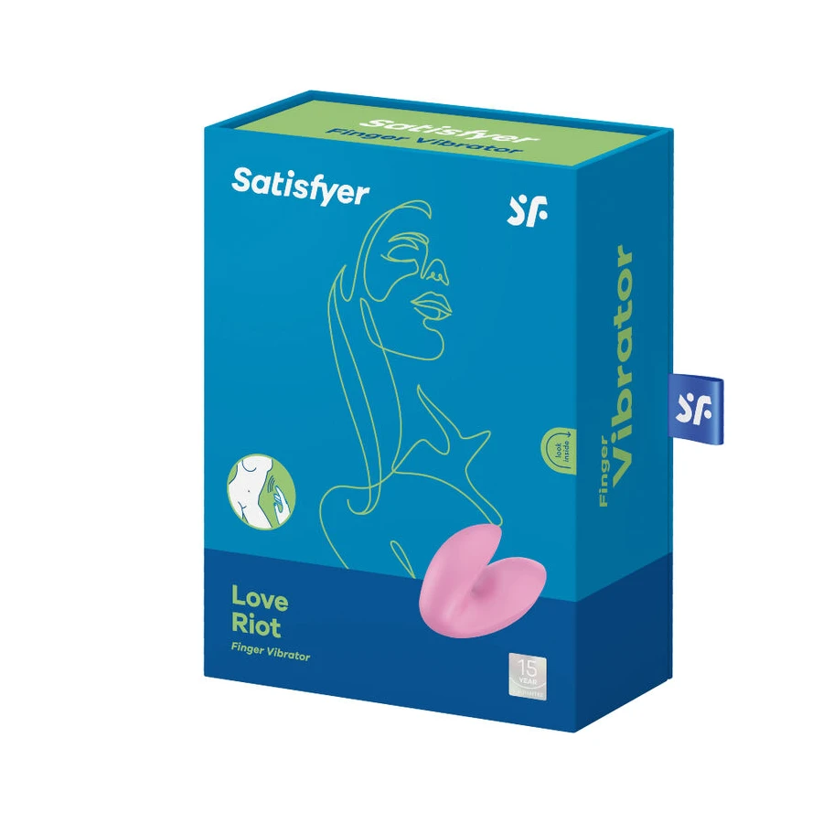 SATISFYER - VIBRADOR DE DEDO LOVE RIOT ROSA